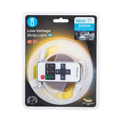 Aigostar - LED-himmennysnauha 2m LED/18W/24/230V 3000K + kauko-ohjaus