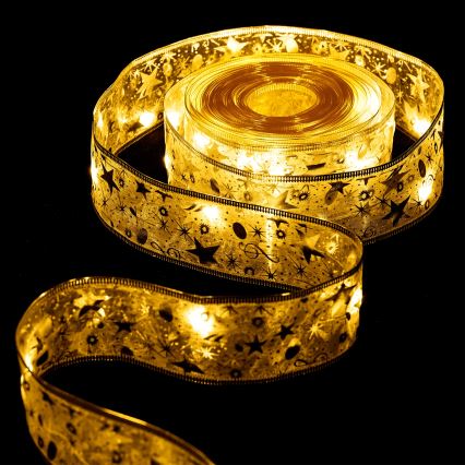 Aigostar - LED jouluketju 100xLED/3xAA 10 m lämmin valkoinen, kultainen