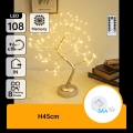 Aigostar - LED-joulukoriste, 108 LEDiä, 3× AA-paristolla, 8 toimintoa, 45 cm, lämmin valkoinen