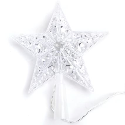 Aigostar - LED-joulukoriste 10xLED/3xAA kylmänvalkoinen tähti