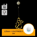 Aigostar - LED joulukoriste 10xLED/3xAAA lumiukko 20,5 cm