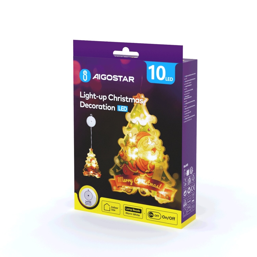 Aigostar - LED Joulukoriste LED/3xAAA kuusi 15 cm