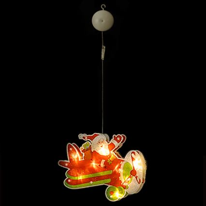 Aigostar - LED-joulukoriste LED/3xAAA Jouluinen lentokone 17cm
