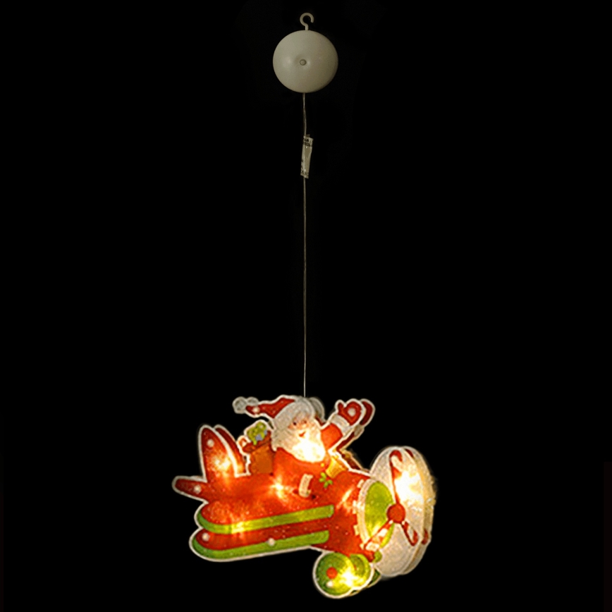 Aigostar - LED-joulukoriste LED/3xAAA Jouluinen lentokone 17cm