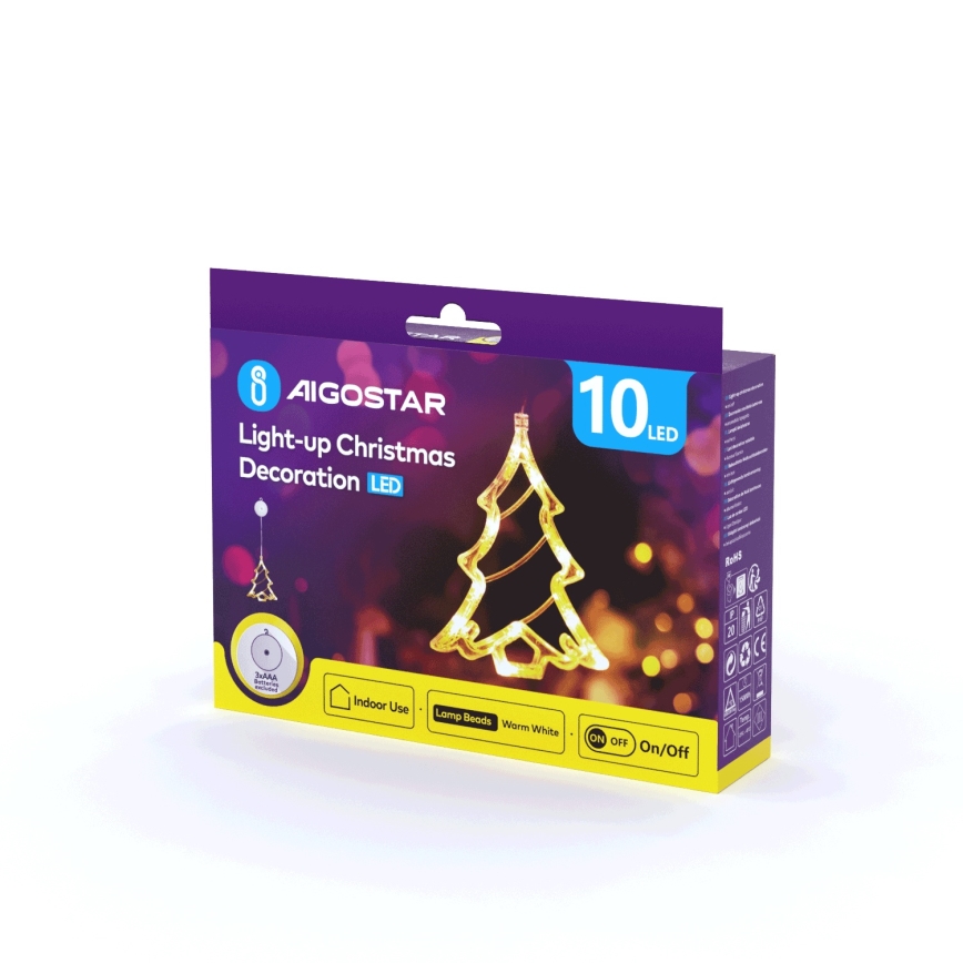 Aigostar - LED-joulukoriste LED/3xAAA puu 20cm