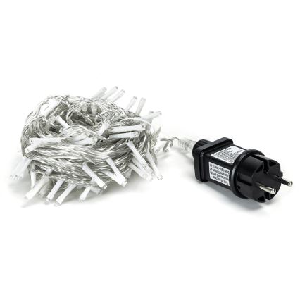 Aigostar - LED-joulukoristevalosarja ulkokäyttöön, 50 LED, 8 toimintoa, 8 m, IP44, kylmä valkoinen