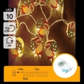 Aigostar - LED jouluköynnös 10xLED/3xAA 1,5m lämmin valkoinen Santa Claus