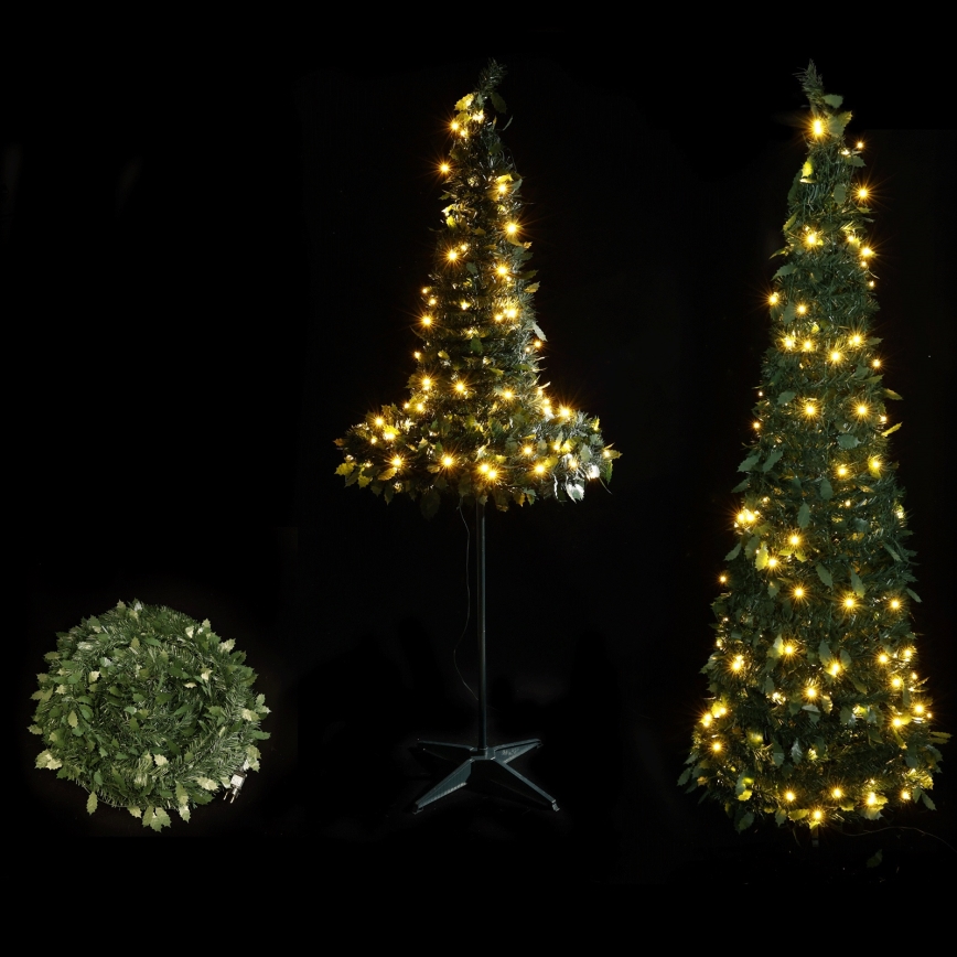 Aigostar - LED-ulkojoulukuusi 150 LED 1,8m IP44 vihreä, lämmin valkoinen