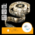 Aigostar - LED jouluvaloketju 20xLED/3xAA 2 m lämmin valkoinen hopea