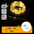 Aigostar - LED jouluvaloketju 50xLED/3xAA 5,3m lämmin valkoinen