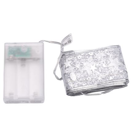 Aigostar - LED-jouluvalosarja 50xLED/3xAA 5 m lämmin valkoinen hopeanvärinen