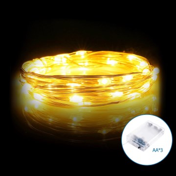Aigostar - LED-jouluvalosarja 100xLED/3xAA 10,3m lämmin valkoinen