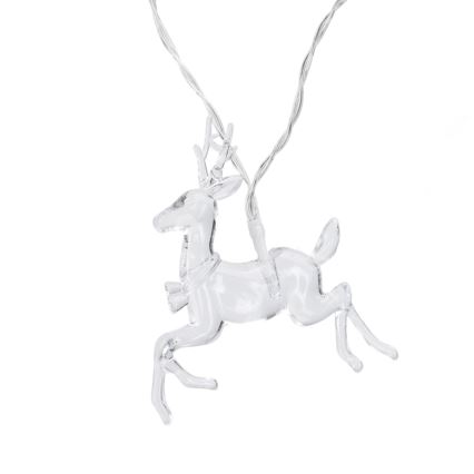 Aigostar - LED-jouluvalosarja 10xLED/3xAA, 1,5 m, lämpimän valkoinen, poroaiheinen