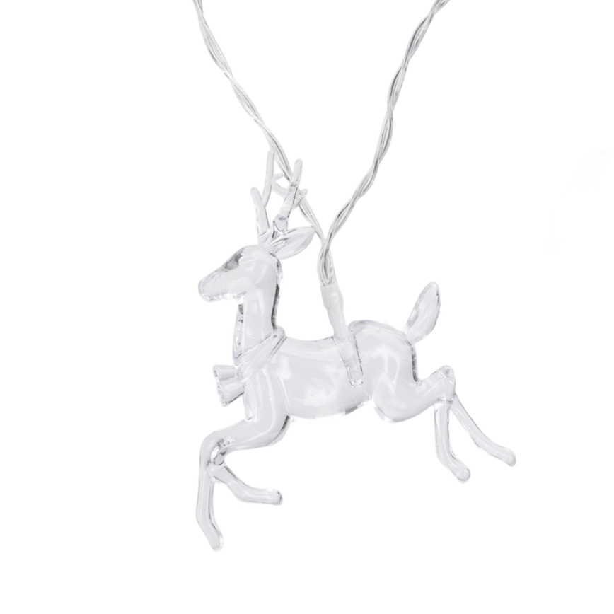 Aigostar - LED-jouluvalosarja 10xLED/3xAA, 1,5 m, lämpimän valkoinen, poroaiheinen