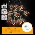 Aigostar - LED-jouluvalosarja 10xLED/3xAA 1,5m lämpimänvalkoinen, joulusukat