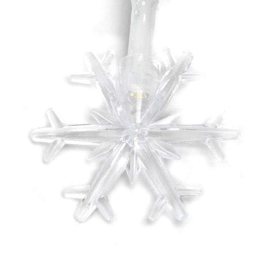 Aigostar - LED-jouluvalosarja 10xLED/3xAA 1,5m lämpimänvalkoinen, lumihiutaleilla