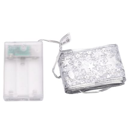 Aigostar - LED-jouluvalosarja 20xLED/3xAA 2 m lämpimänvalkoinen hopea