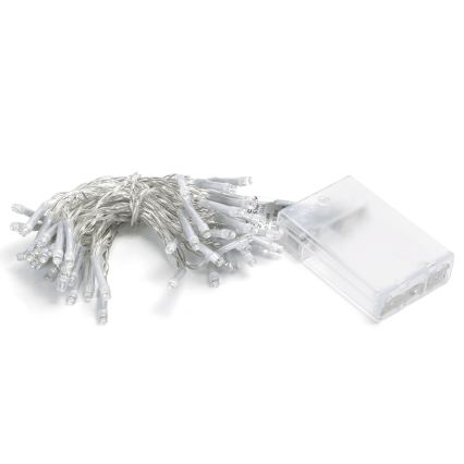 Aigostar - LED-jouluvalosarja 50xLED/3xAA 5,3m kylmänvalkoinen