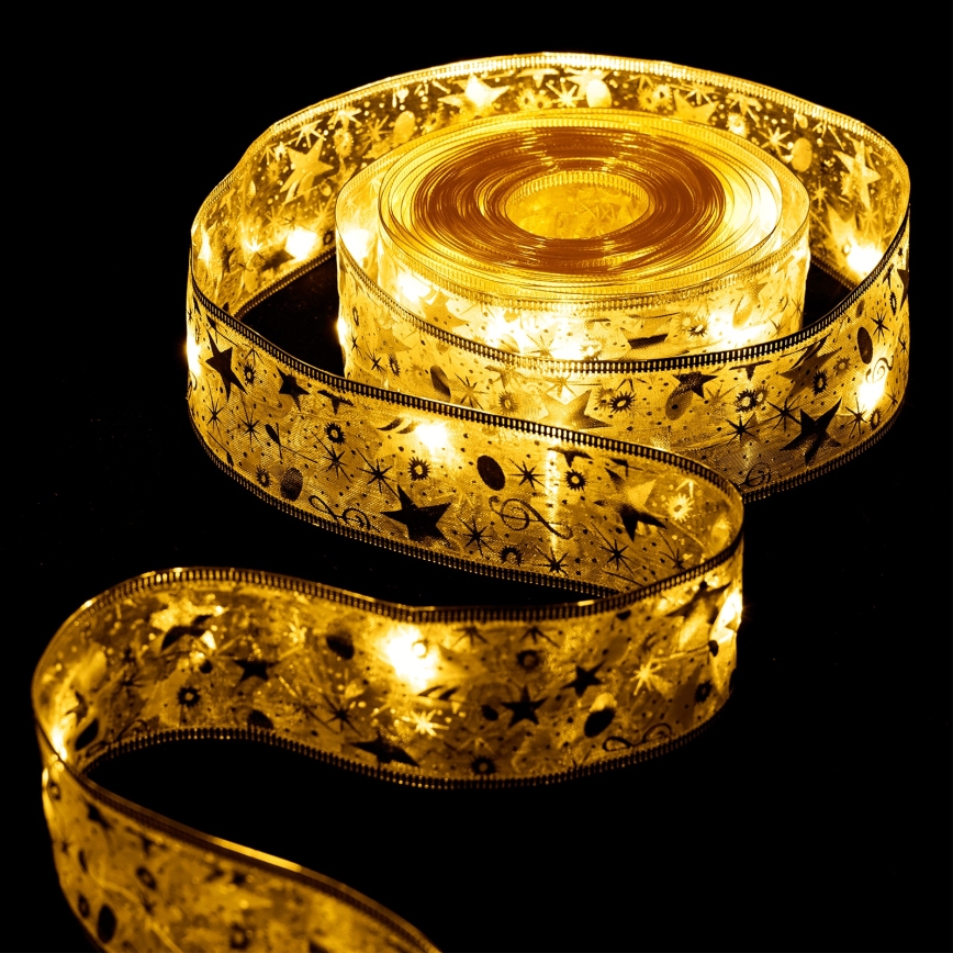 Aigostar - LED-jouluvalosarja 50xLED/3xAA 5m lämpimän valkoinen, kultainen