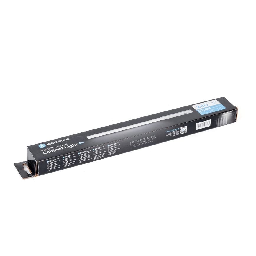 Aigostar - LED-kaapin valaistus liiketunnistimella LED/5W/5V 1800 mAh 5700K valkoinen