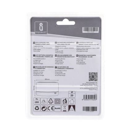 Aigostar - LED Kannettava yövalo LED/1W/5V 3000K + USB