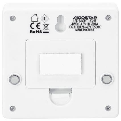 Aigostar - LED Kannettava yövalo LED/3xAAA 6500K
