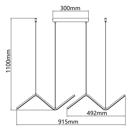 Aigostar - LED-kattokruunu johdossa LED/23W/230V 2700K