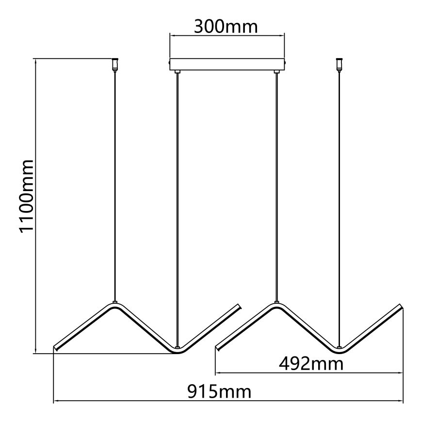Aigostar - LED-kattokruunu johdossa LED/23W/230V 2700K