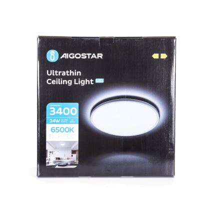 Aigostar - LED-kattovalaisin kylpyhuoneeseen LED/24W/230V 6500K halkaisija 40 cm IP44