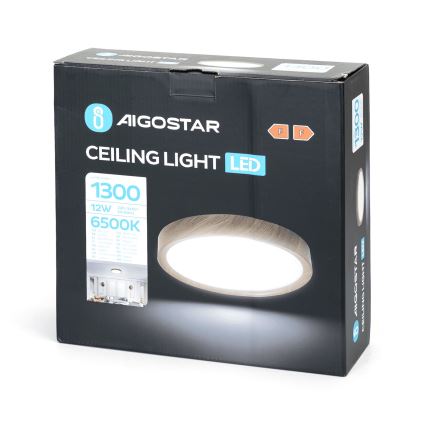 Aigostar - LED-kattovalaisin LED/12W/230V 6500K halkaisija 26,3 cm
