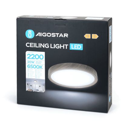 Aigostar - LED-kattovalaisin LED/20W/230V 6500K halkaisija 33,7 cm