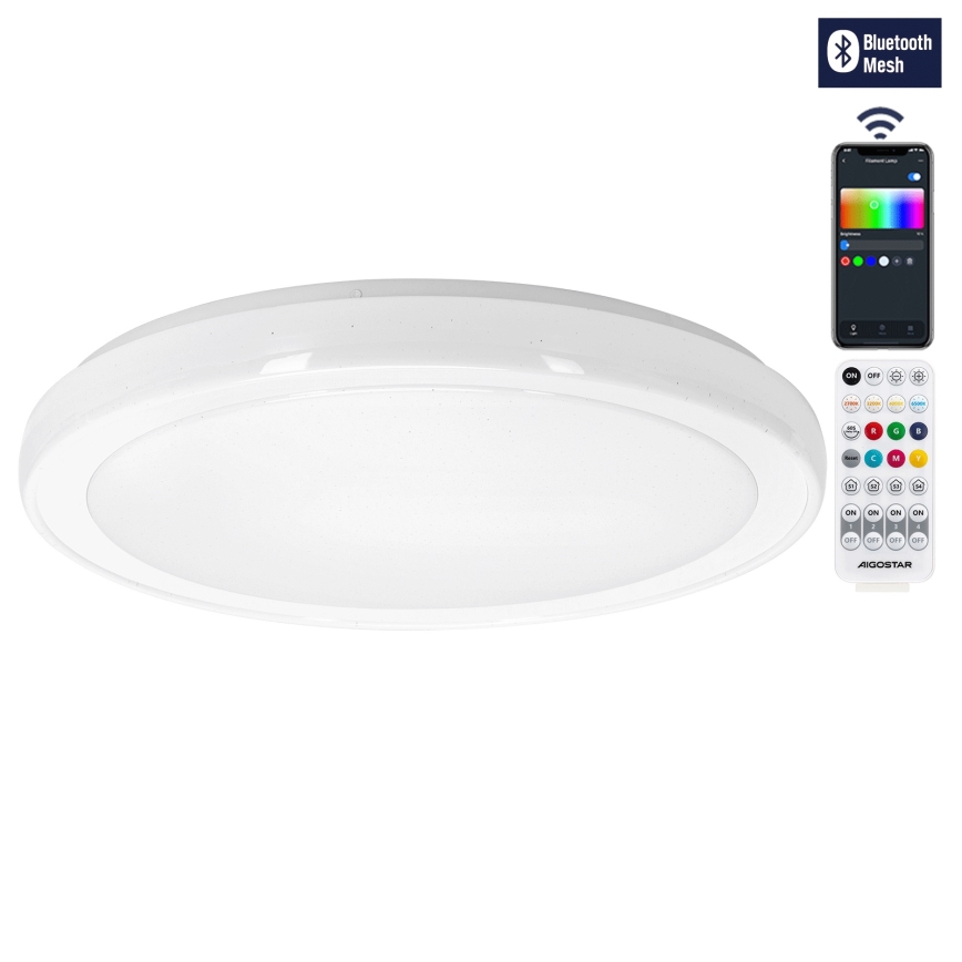 Aigostar - Himmennettävä LED-kattovalaisin MESH LED/36W/230V 3000-6500K halkaisija 49,5 cm + kaukosäädin