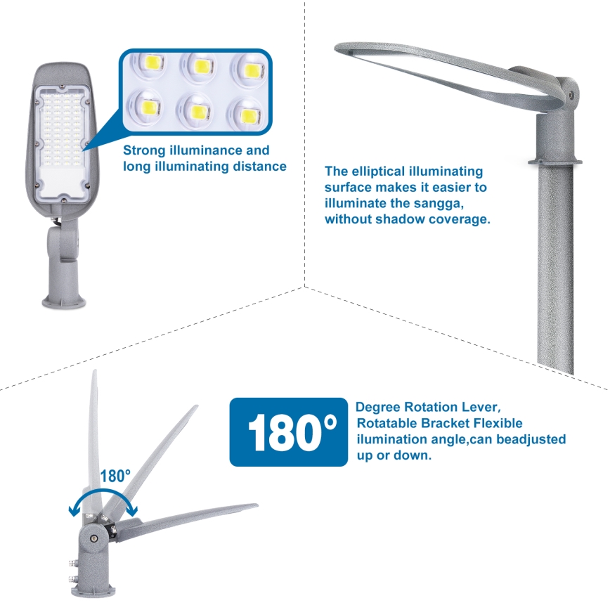 Aigostar - LED-katuvalaisin SLIM LED/150W/230V 6500K IP65