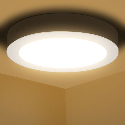 Aigostar - LED Kiinteä kattovalaisin LED/18W/230V halkaisija 22,6 cm 3000K valkoinen