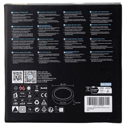 Aigostar - LED Kiinteä kattovalaisin LED/18W/230V halkaisija 22,6 cm 4000K valkoinen