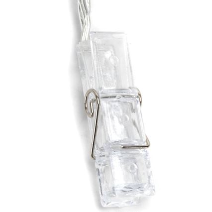 Aigostar - LED-koristesarja pyykkipojilla 20xLED/3xAA 3,3 m lämmin valkoinen