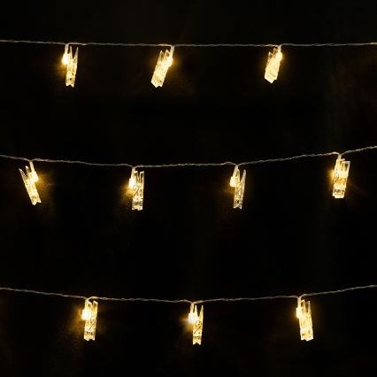 Aigostar - LED-koristevaloketju 80xLED/5W/USB 13 m lämmin valkoinen