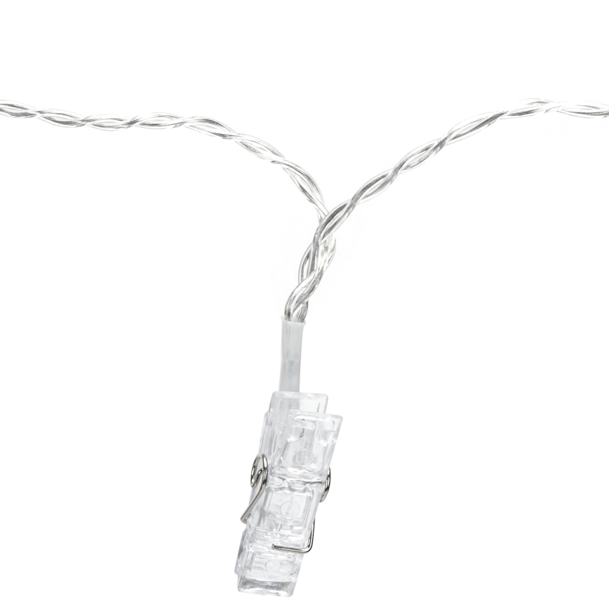 Aigostar - LED-koristevalosarja 10xLED/5W/USB 5 m lämmin valkoinen