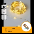 Aigostar - LED-koristevalosarja pullonkorkilla 40xLED/3xLR44 4m lämmin valkoinen