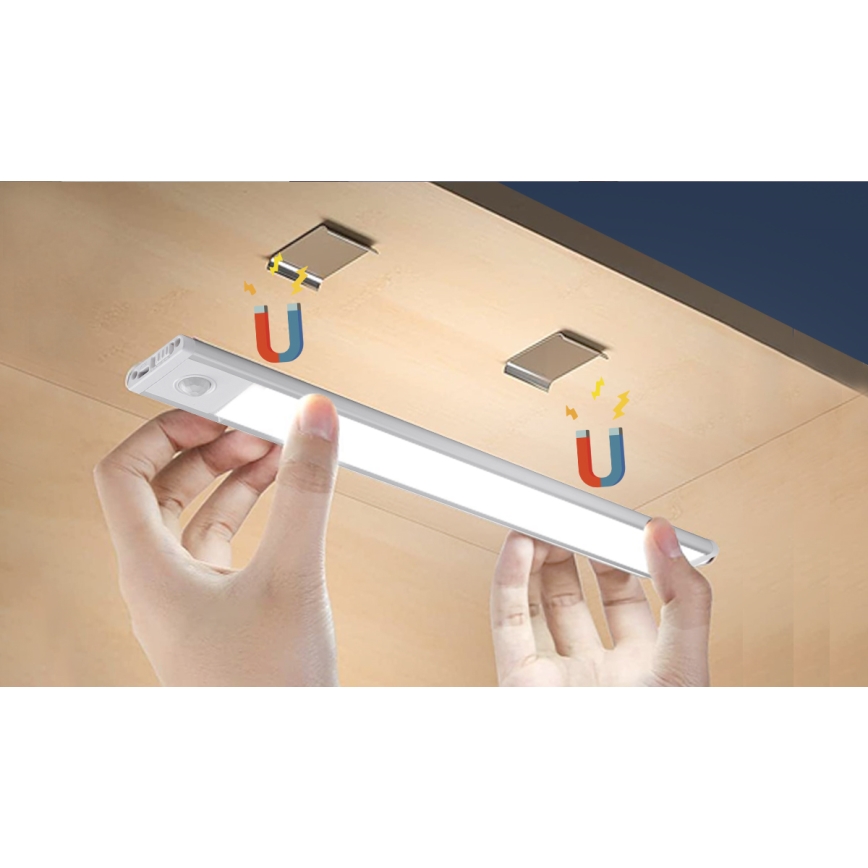 Aigostar - LED ladattava kalustevalaisin sensorilla LED/1,5W/5V 4000K