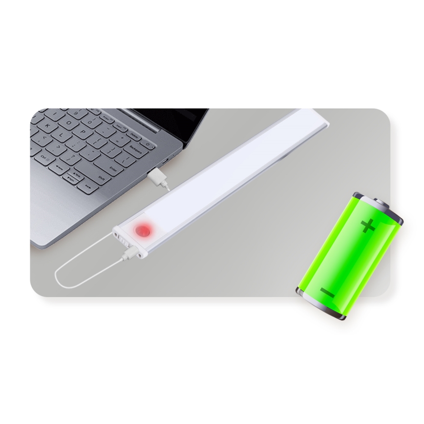 Aigostar - LED ladattava kalustevalaisin sensorilla LED/1,5W/5V 4000K