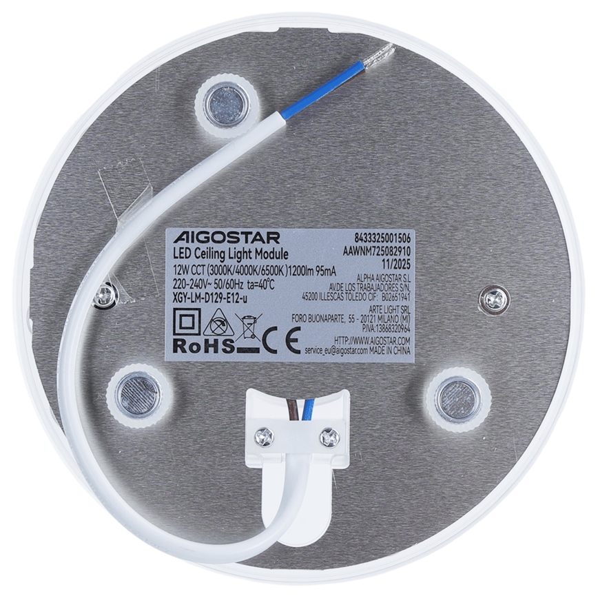 Aigostar - LED-magneettimoduuli LED/12W/230V 3000/4000/6500K
