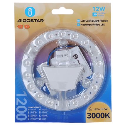 Aigostar - LED-magneettimoduuli LED/12W/230V 3000K