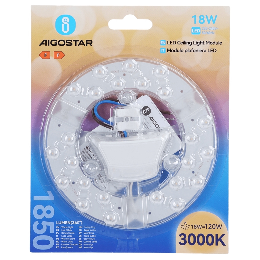 Aigostar - LED-magneettimoduuli LED/18W/230V 3000K