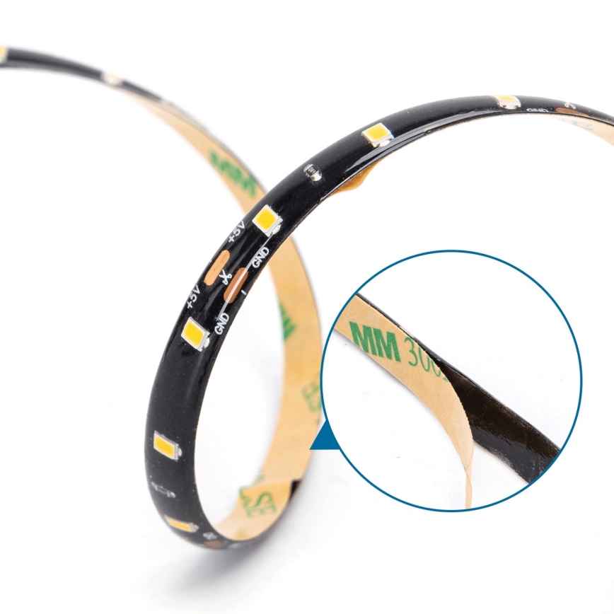 Aigostar - LED-nauha 2m LED/4,9W/5V 2700K IP65 musta