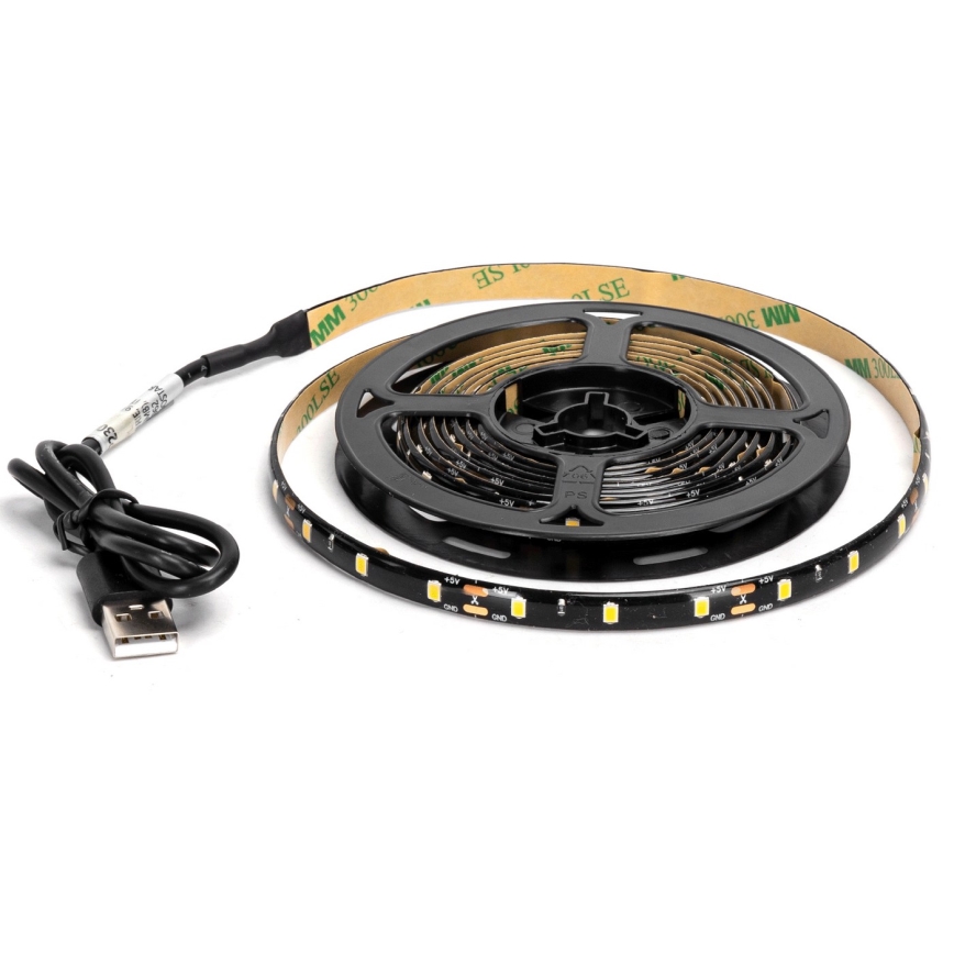 Aigostar - LED-nauha 2m LED/4,9W/5V 6500K IP65 musta