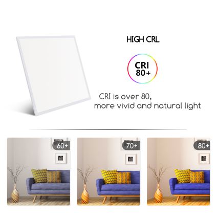 Aigostar - LED-kattopaneeli LED/40W/230V 6500K 60x60cm valkoinen