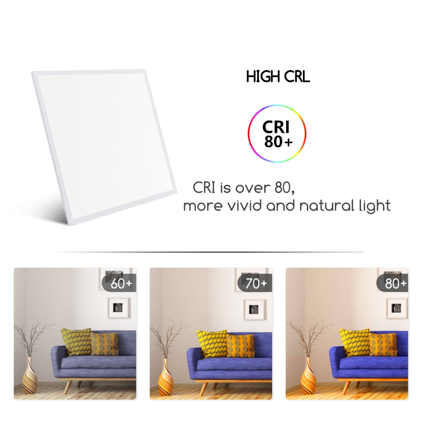 Aigostar - LED-kattopaneeli LED/40W/230V 6500K 60x60cm valkoinen