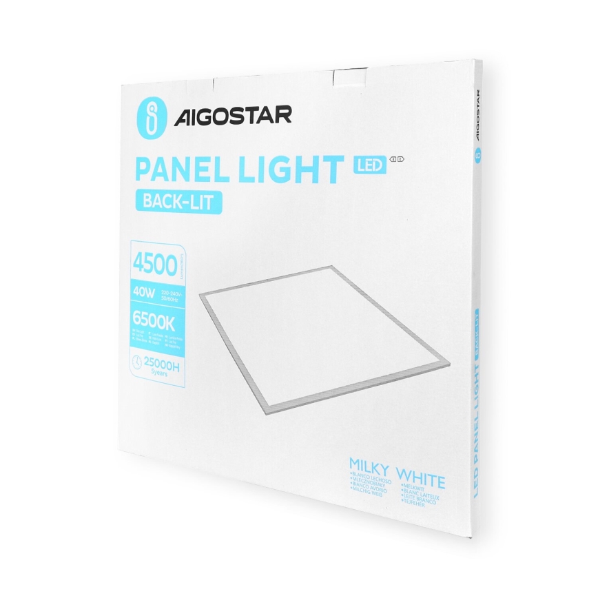 Aigostar - LED-kattopaneeli LED/40W/230V 6500K 60x60cm valkoinen