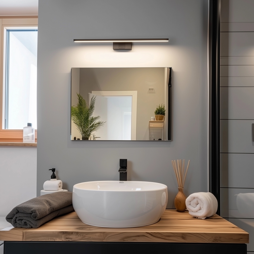 Aigostar - LED-peilivalaisin kylpyhuoneeseen LED/12W/230V 4000K 60 cm IP44 musta